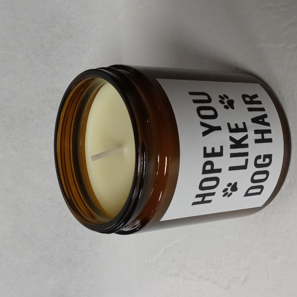 Natural Soy Wax Candle Hope You Like Dog Hair - Picture 4 of 4